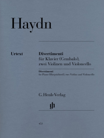 Divertimenti fr Klavier, 2 Violinen und Violoncello Stimmen