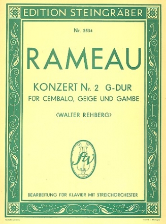 Konzert G-Dur Nr.2 fr Klavier und Streichorchester Partitur