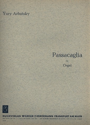 Passacaglia fr Orgel