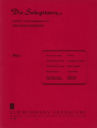 DIE SOLOGITARRE BAND 5 BEHREND, SIEGFRIED, ED.