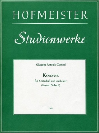 Konzert fr Kontrabass und Orchester Klavierauszug