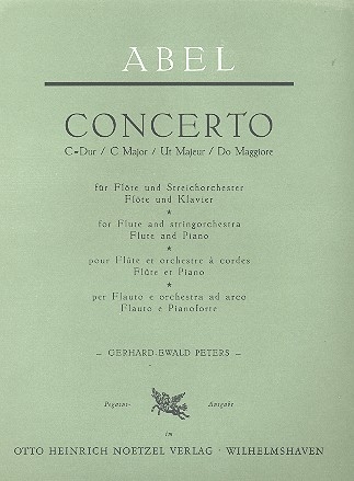 Concerto C-Dur  fr Flte und Streichorchester fr Flte und Klavier