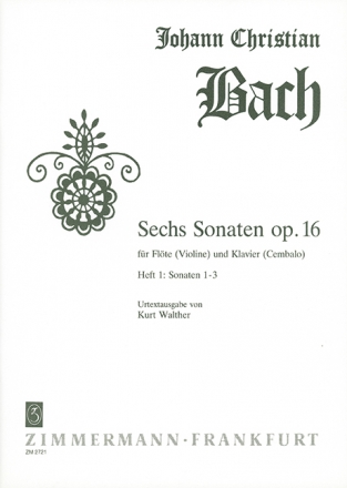 6 Sonaten op.16 Band 1 (Nr.1-3) für Flöte und Klavier