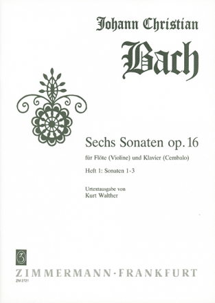 6 Sonaten op.16 Band 1 (Nr.1-3) fr Flte und Klavier