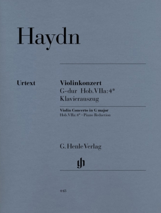Konzert G-Dur Hob.VIIa:4  fr Violine und Orchester fr Violine und Klavier
