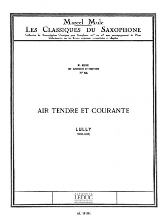 Air tendre et courante pour saxophone alto et piano