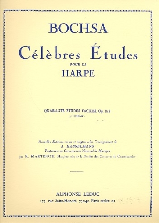 40 études faciles op.318 vol.1 pour la harpe