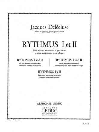 Rythmus 1 et 2 pour 4 instruments à percussion a sons indetermines et au choix