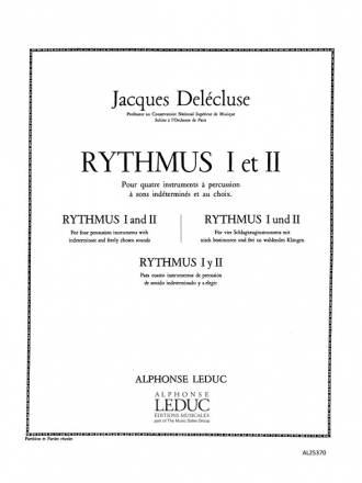 Rythmus 1 et 2 pour 4 instruments  percussion a sons indetermines et au choix