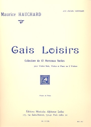 Gais loisirs pour violon et piano