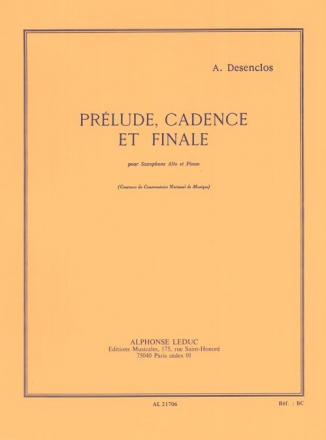 Prelude, candence et finale pour saxophone alto et piano