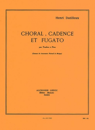 Choral, cadence et fugato pour trombone et piano