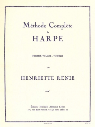 Mthode complete de harpe vol.1: Technique pour harpe