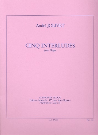 5 interludes pour orgue