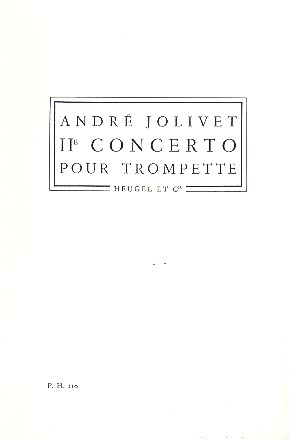 Concerto no.2 pour trompette et orchestre partition de poche