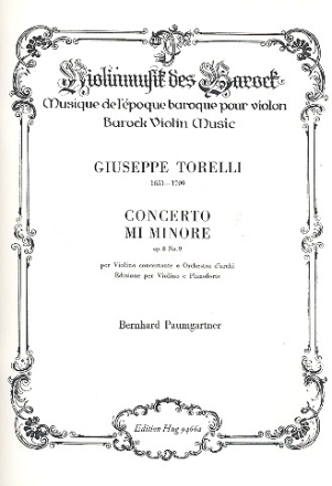 Concerto mi minore op.8,9 per violino concertante e orchestra d'archi Partitur