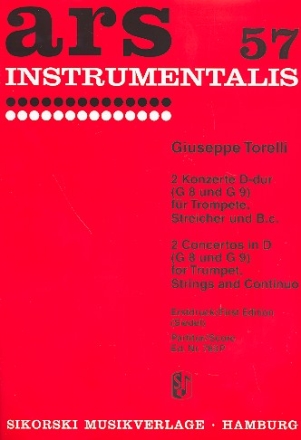 2 Konzerte D-Dur G8 und G9 fr Trompete, Streicher und Bc Partitur