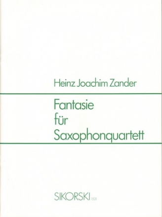 Fantasie fr Saxophonquartett Partitur und Stimmen