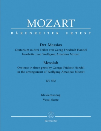 Der Messias  Oratorium in drei Teilen Klavierauszug