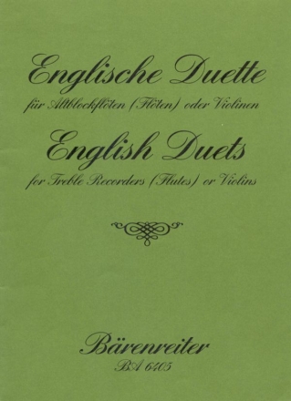 Englische Duette fr Altblockfloeten (Fl, Vl)
