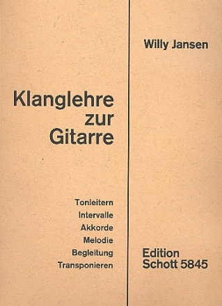 Klanglehre zur Gitarre fr Gitarre