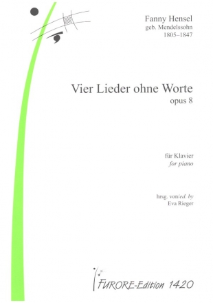 4 Lieder ohne Worte op.8 fr Klavier