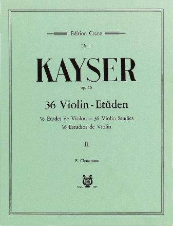36 Violinetden op.20 Band 2 (Nr.13-24) fr Violine