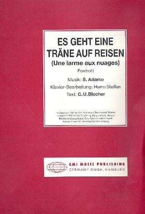 Es geht eine Trne auf Reisen Gesang und Klavier Einzelausgabe