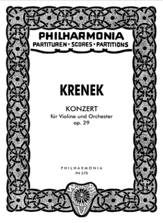 Konzert op.29 fr Violine und Streichorchester Studienpartitur