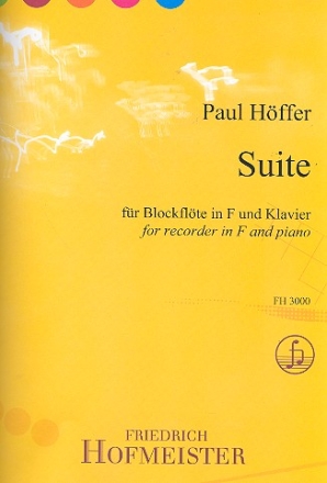 Suite fr Blockflte in F und Klavier