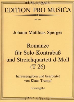 Romanze d-Moll fr Kontrabass solo und Streichquartett Stimmen