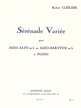 Srnade varie pour saxophone alto ou saxophone baryton et piano