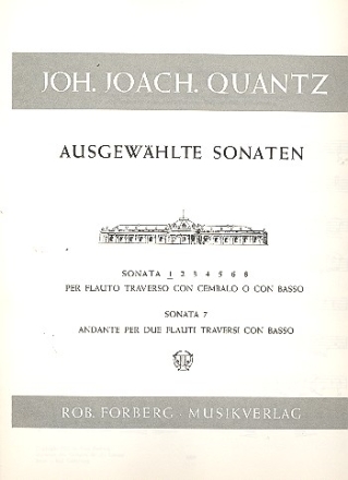 Sonate a-Moll Nr.1 für Flöte und Klavier (Cembalo)