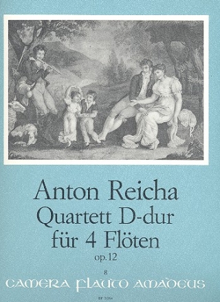 Quartett D-Dur op.12,8 fr 4 Fflten Partitur und Stimmen