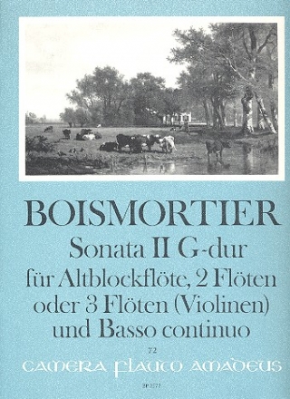 Sonata G-Dur Nr.2 op.34,2  fr 3 Flten oder Altblockflte und 2 Flten (Violinen) und Bc Partitur und Stimmen