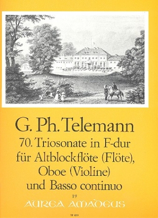 Triosonate F-Dur nr.70 fr Altblockflte (FL), Oboe (VL) und BC