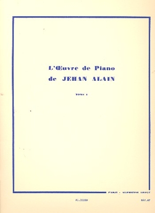 L'oeuvre de Piano vol.1  