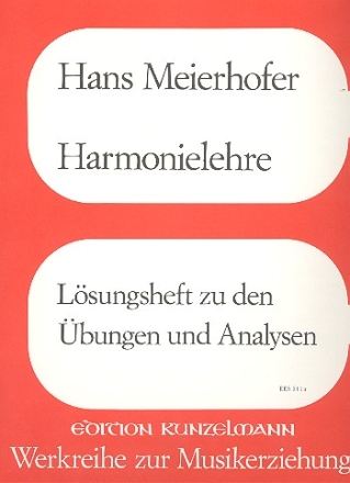 Harmonielehre  Lsungsheft zu den bungen und Analysen