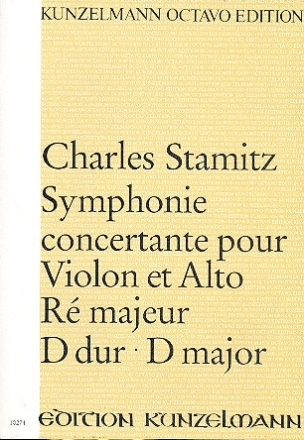Sinfonia concertante D-Dur für Violine, Viola und Orchester Partitur