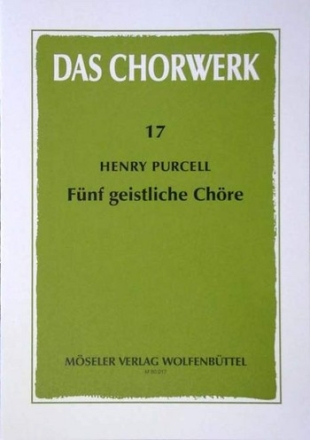 5 geistliche Chre zu 4-6 Stimmen Partitur