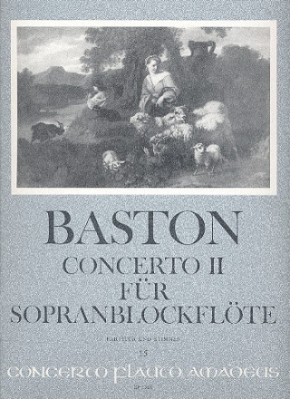 Concerto C-Dur Nr.2 fr Sopranblockflte (Flte, Violine), Streicher und Bc