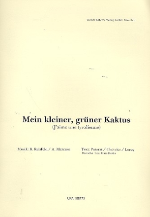 Mein kleiner grner Kaktus: Einzelausgabe Gesang und Klavier Verlagskopie