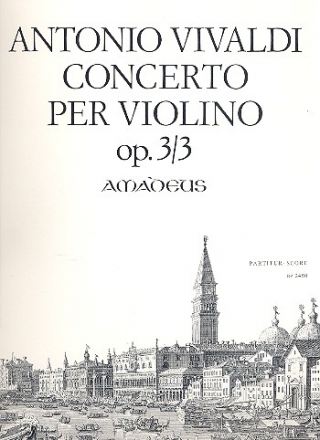 Konzert G-Dur op.3,3 PV96 für Violine Streicher und Bc Partitur