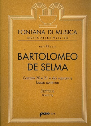 Canzon 20 e 21 a doi soprani e basso continuo  Partitur und Stimmen