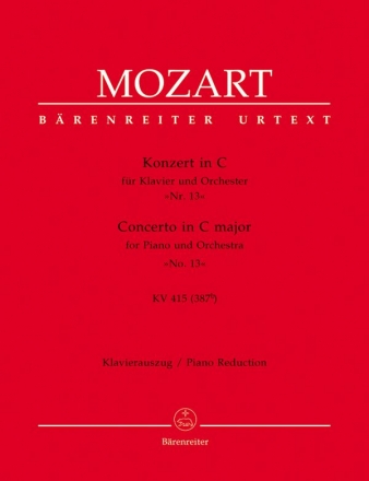 Konzert C-Dur KV415  fr Klavier und Orchester fr 2 Klaviere