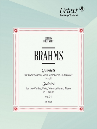 Quintett f-Moll op.34 fr Klavier und Streichquartett Partitur und Stimmen