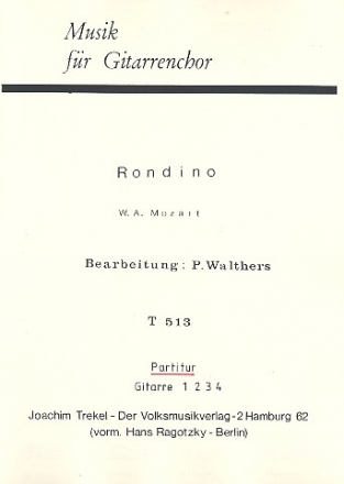 Rondino fr Gitarrenchor Partitur und Stimmen