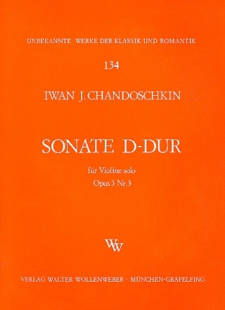 Sonate D-Dur op.3,3  fr Violine solo