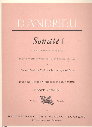 Sonate d-Moll Nr.1 fr 2 Violinen, Violoncello und Bc