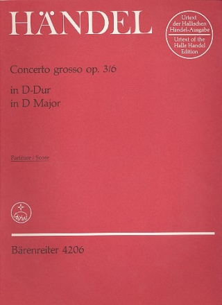 Concerto grosso D-Dur Op.3,6 HWV317 fr Orchester Partitur